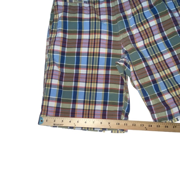 American Eagle Outfitters Plaid Blue Yellow Shorts - Men’s 32 - Picture 5 of 11